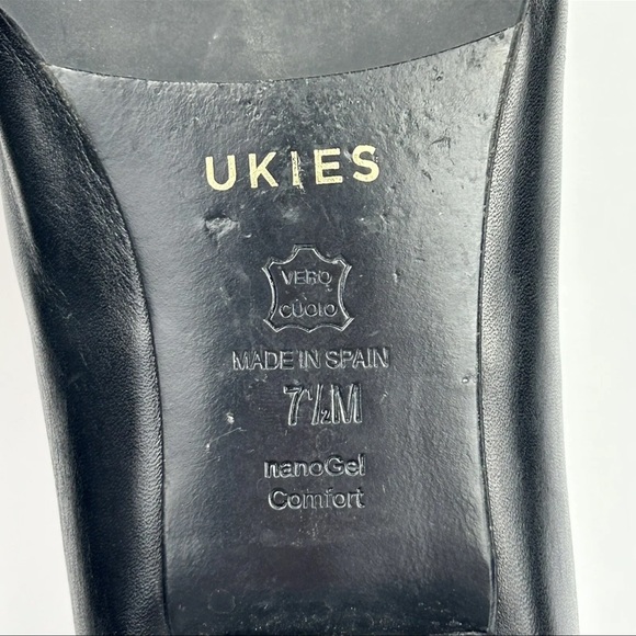 Ukies Leona Black Leather Kiltie Flats Shoes Size 7.5 See Photos For Details - Picture 8 of 11